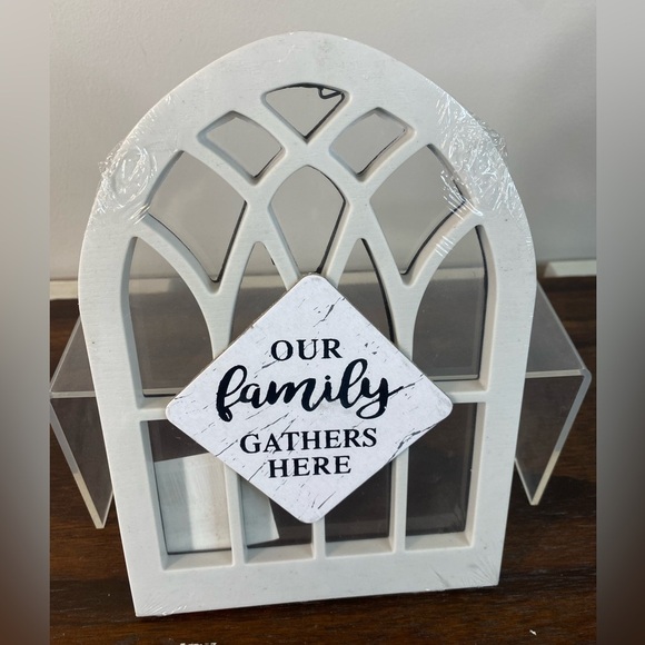 Welcome to Our Home White Farmhouse Window Sign 6.5 By 9 - Picture 1 of 5